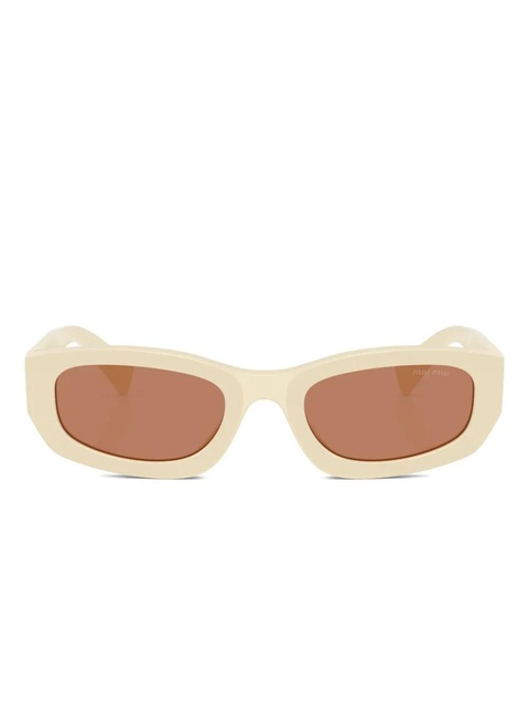 Miu Miu Eyewear geometric-frame sunglasses - Neutrals - zdjęcie produktu nr 1