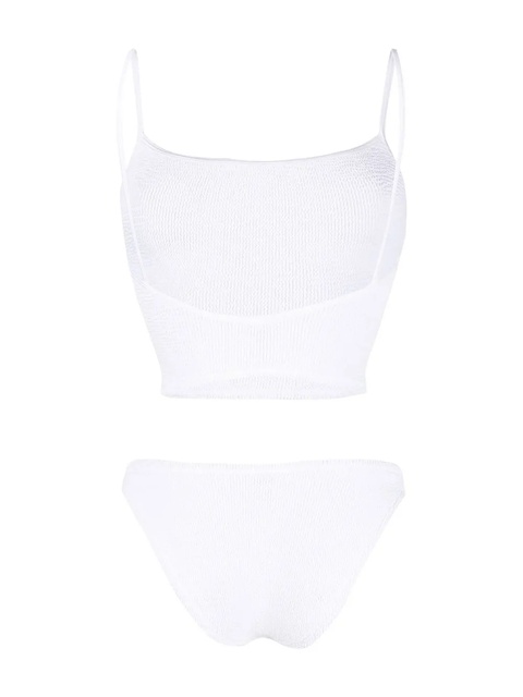 Hunza G Strap crinkle-knit tankini - White - zdjęcie produktu nr 2