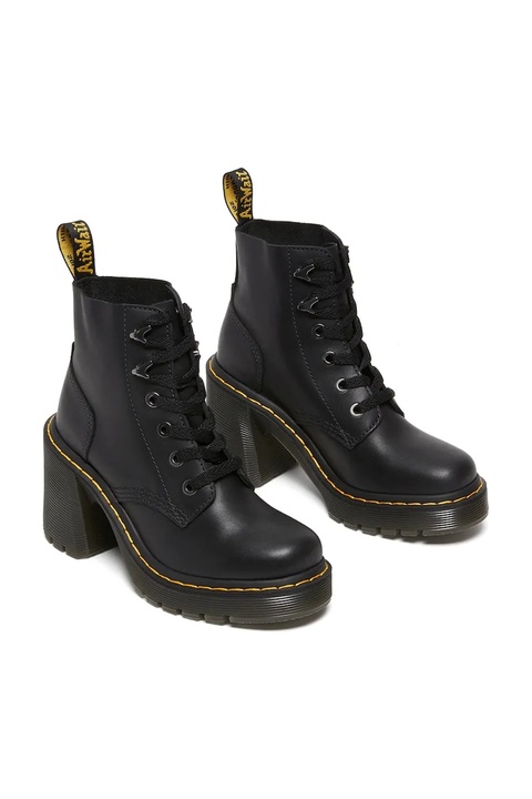Dr. Martens botki skórzane Jesy damskie kolor czarny na słupku DM27613001 - zdjęcie produktu nr 2