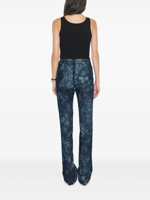 Tory Burch printed-pattern flared jeans - Blue - zdjęcie produktu nr 2