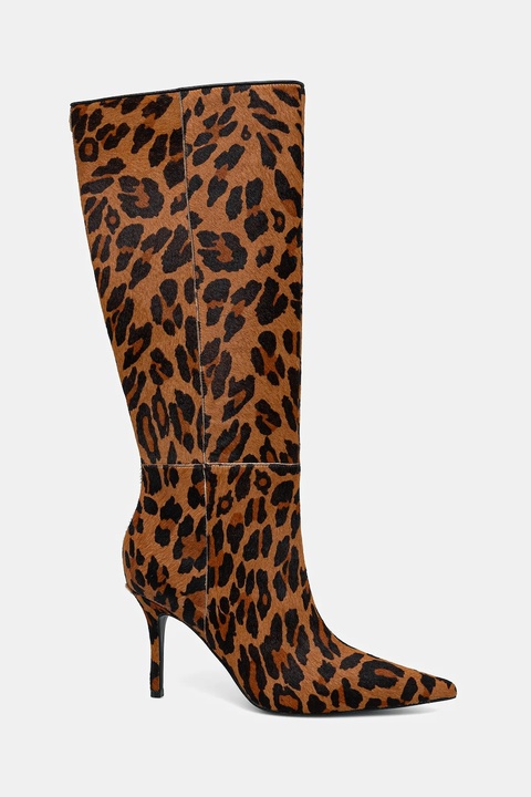 Guess kozaki skórzane GRESSAY damskie kolor brązowy na szpilce FLFGSS LEA11 - zdjęcie produktu nr 2