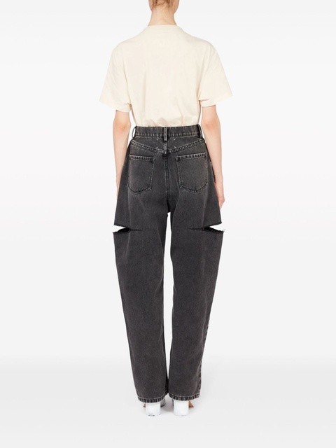 Maison Margiela high-rise tapered jeans - Black - zdjęcie produktu nr 2