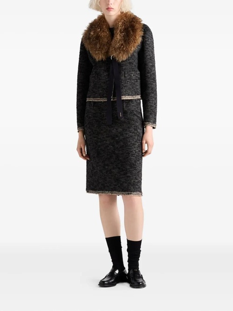 Prada contrast-trim jacket - Grey - zdjęcie produktu nr 2