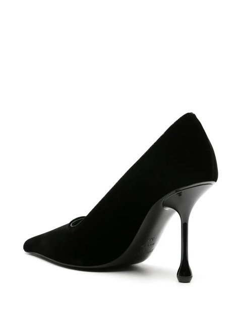 Jimmy Choo Ixia 95mm velvet pumps - Black - zdjęcie produktu nr 1