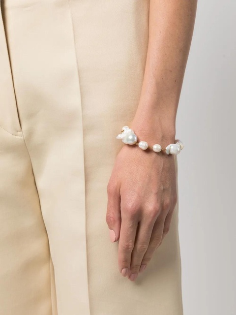Jil Sander pearl-pendant chain bracelet - Gold - zdjęcie produktu nr 2