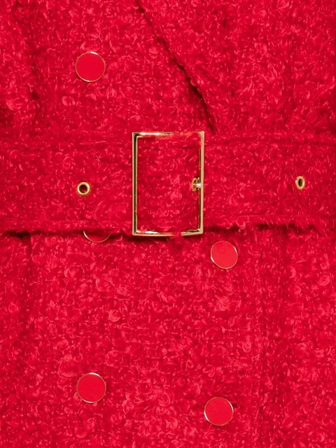 Rowen Rose tweed trench coat - Red - zdjęcie produktu nr 2