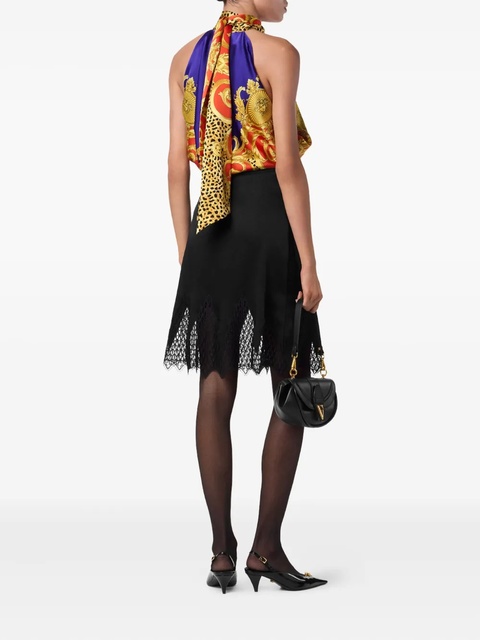 Versace baroque-print halterneck top - Yellow - zdjęcie produktu nr 1