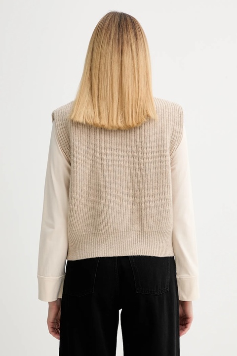 G-Star sweter wełniany 0 damski kolor beżowy ciepły D27728.D770 - zdjęcie produktu nr 2