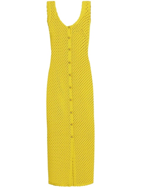Dolce & Gabbana crochet-knit midi dress - Yellow - zdjęcie produktu nr 1