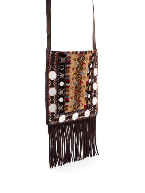 Valentino Garavani Nellcôte fringed cross body bag - Brown - zdjęcie produktu nr 2