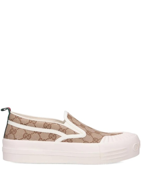 Gucci logo-pattern slip-on sneakers - Neutrals - zdjęcie produktu nr 1
