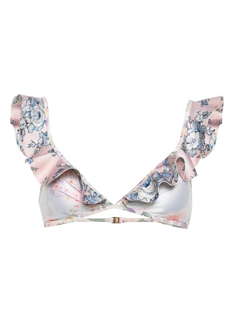 ZIMMERMANN Halliday Spliced Frill bikini top - Pink - zdjęcie produktu nr 1