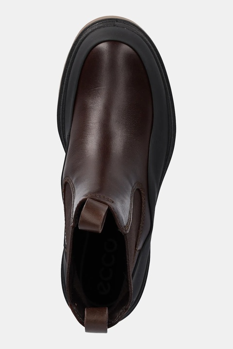 Ecco sztyblety skórzane Grainer Chelsea damskie kolor brązowy na platformie 214793-55275 - zdjęcie produktu nr 2