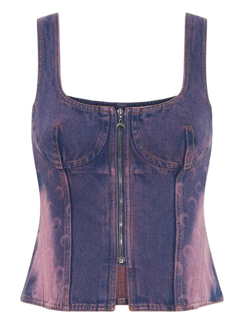 Marine Serre Moon Laser denim top - Purple - zdjęcie produktu nr 1