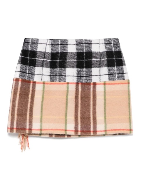 Marine Serre tartan mini skirt - Black - zdjęcie produktu nr 2
