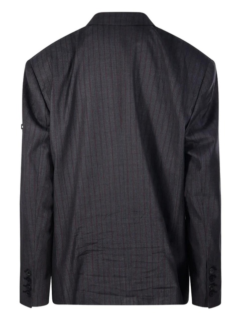 Balenciaga pinstripe pocket-design jacket - Grey - zdjęcie produktu nr 1