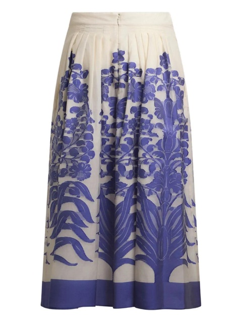 ETRO jacquard-floral pleated mid skirt - Neutrals - zdjęcie produktu nr 2