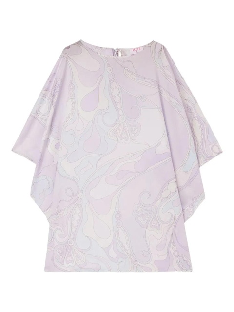 PUCCI wave-print kaftan dress - Purple - zdjęcie produktu nr 1