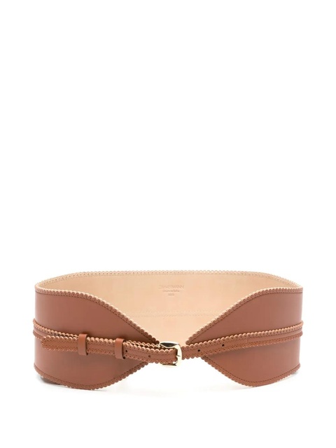 ZIMMERMANN scallop-edge leather belt - Brown - zdjęcie produktu nr 1