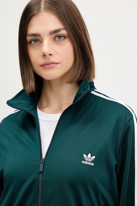 adidas Originals bluza Firebird Tt damska kolor zielony z aplikacją JX1484 - zdjęcie produktu nr 2