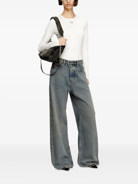 Diesel D-Sire 09n24 low waist wide leg jeans - Blue - zdjęcie produktu nr 2