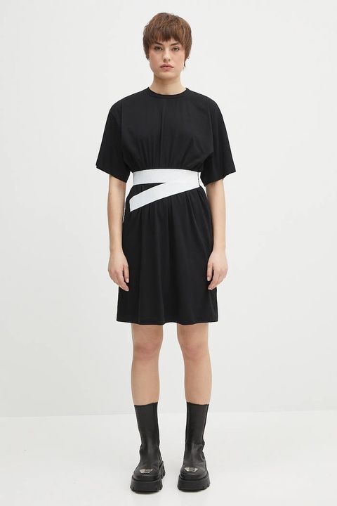 MM6 Maison Margiela sukienka bawełniana kolor czarny mini rozkloszowana S52DA0063 - zdjęcie produktu nr 1