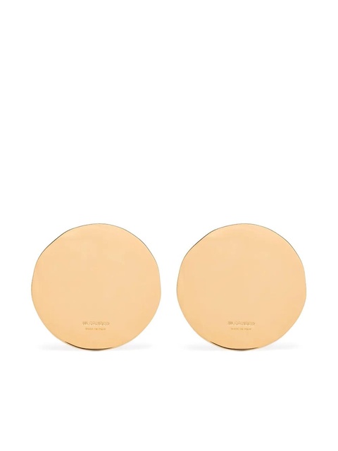 Jil Sander engraved-logo earrings - Gold - zdjęcie produktu nr 1