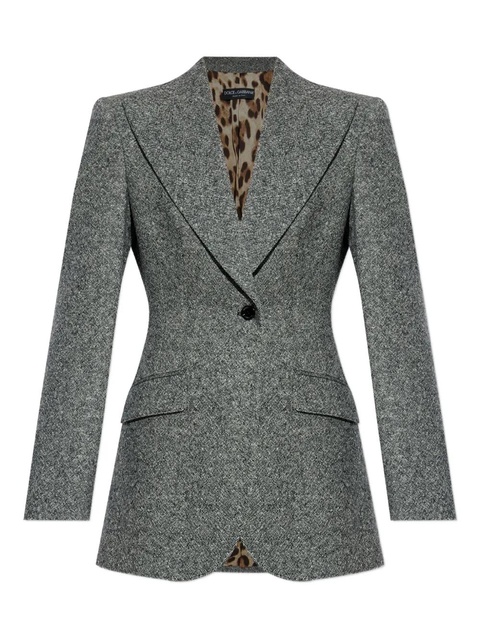 Dolce & Gabbana single-button tweed jacket - Grey - zdjęcie produktu nr 1
