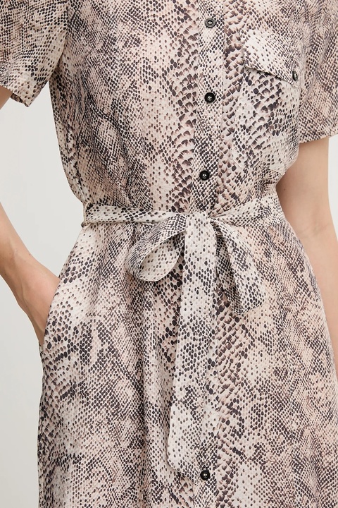 Marc Aurel sukienka kolor beżowy mini prosta 6541-1000-93417 - zdjęcie produktu nr 2