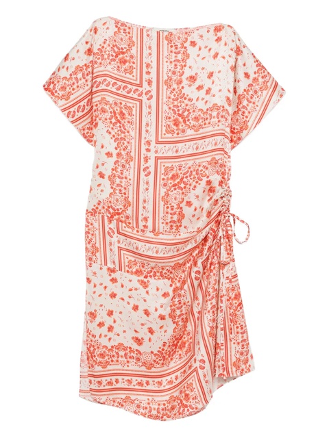 FENDI patterned-jacquard drawstring midi dress - Neutrals - zdjęcie produktu nr 1