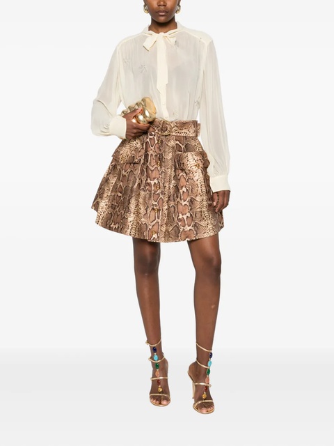 ZIMMERMANN Hypnotic mini full skirt - Brown - zdjęcie produktu nr 2