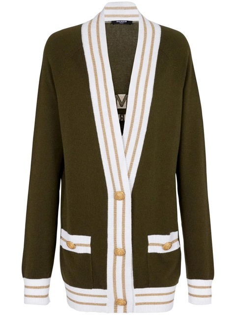 Balmain button-front knitted cardigan - Brown - zdjęcie produktu nr 1