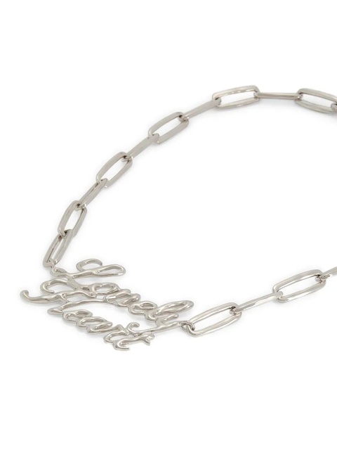 Jil Sander slogan-plaque necklace - Silver - zdjęcie produktu nr 2