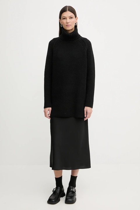 Marc O'Polo sweter damski kolor czarny ciepły z golfem 5000007659 - zdjęcie produktu nr 1