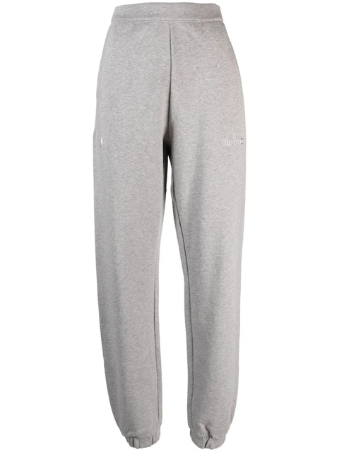 The Attico Penny logo-appliqué cotton track pants - Grey - zdjęcie produktu nr 1