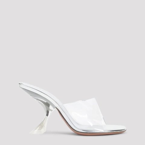 Amina Muaddi sculpted heel sandals - Neutrals - zdjęcie produktu nr 1