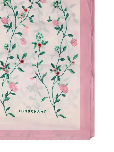 Longchamp floral-print scarf - Pink - zdjęcie produktu nr 2