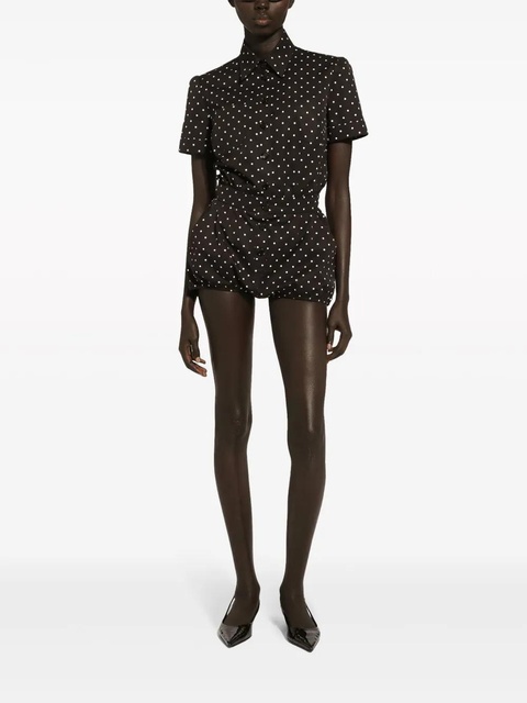 Dolce & Gabbana polka-dot cotton playsuit - Black - zdjęcie produktu nr 2