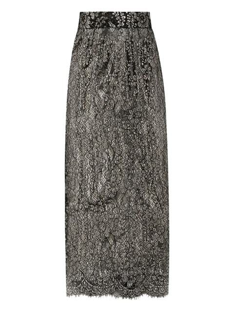 Dolce & Gabbana lamé lace midi skirt - Black - zdjęcie produktu nr 2