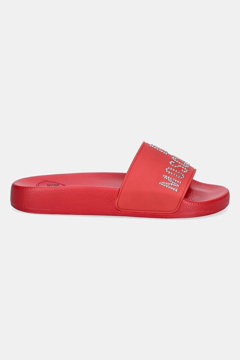 Love Moschino klapki damskie kolor czerwony JA28122G1MI13500 - zdjęcie produktu nr 1