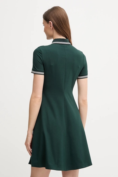 Lacoste sukienka kolor zielony mini rozkloszowana EF5288 - zdjęcie produktu nr 2
