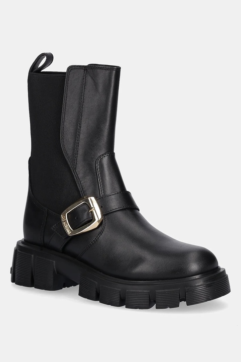 Love Moschino sztyblety skórzane damskie kolor czarny na platformie JA24105G1NIA0000 - zdjęcie produktu nr 1