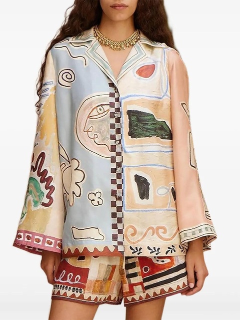 ALEMAIS Michelle silk shirt - Neutrals - zdjęcie produktu nr 1