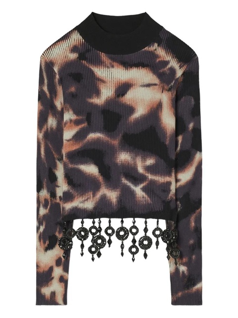 Tory Burch embellished cotton top - Black - zdjęcie produktu nr 1