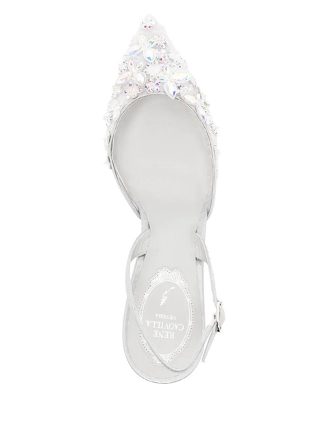 René Caovilla crystal embellishment pumps - Silver - zdjęcie produktu nr 2