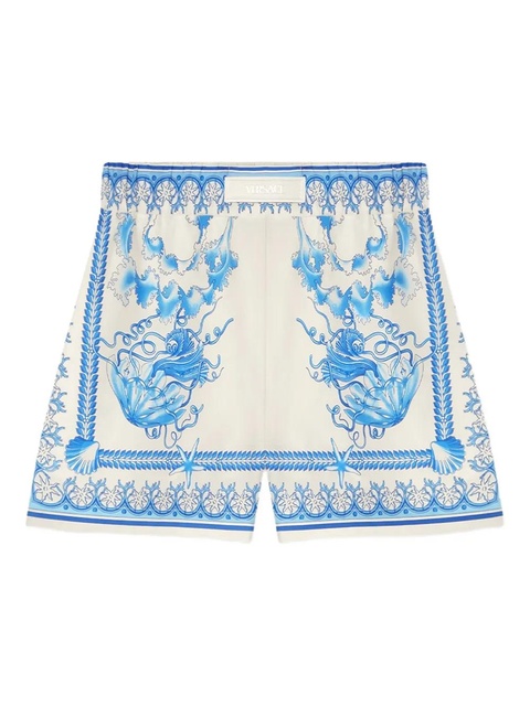 Versace Underwater Barocco cotton shorts - Blue - zdjęcie produktu nr 1