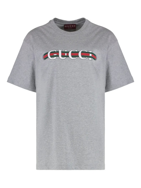 Gucci crew-neck logo T-shirt - Grey - zdjęcie produktu nr 1