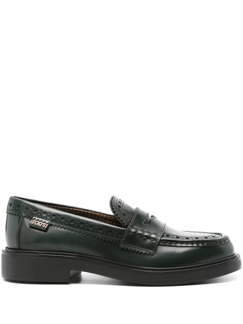 Tod's leather loafers - Green - zdjęcie produktu nr 1