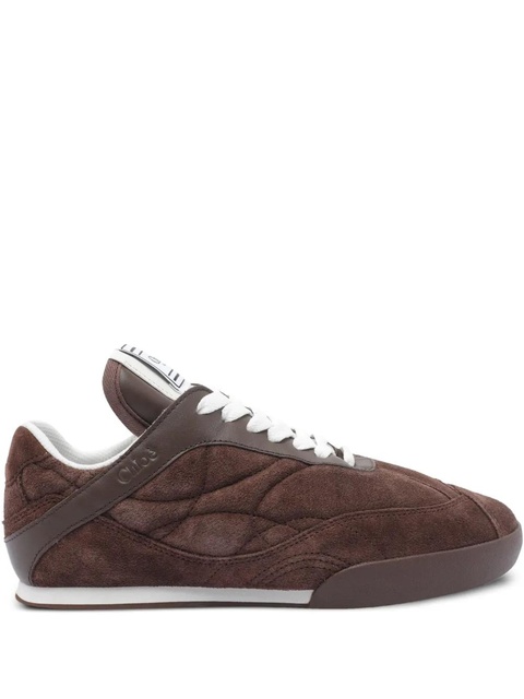 Chloé Kick quilted suede sneakers - Brown - zdjęcie produktu nr 1