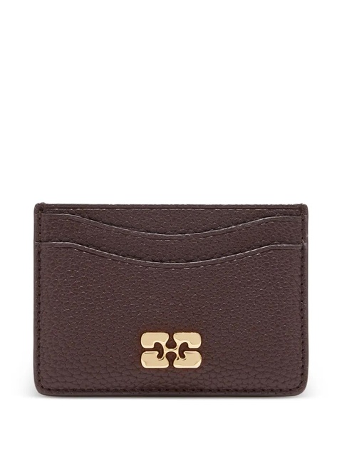 GANNI Bou logo card holder - Brown - zdjęcie produktu nr 1